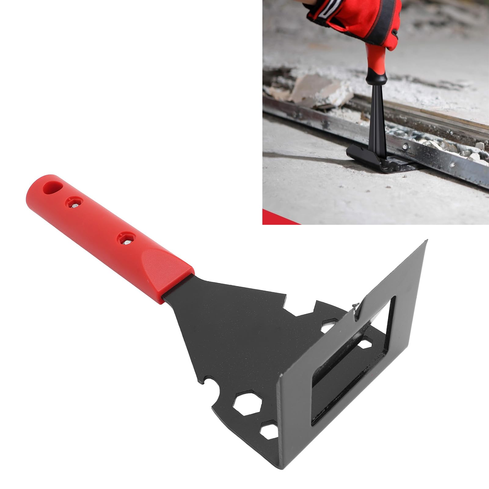 Outil de Retrait Carrelage Extracteur Garniture Acier Inoxydable Multifonctionnel Outil Retrait Moulure Compact Plinthe - 4