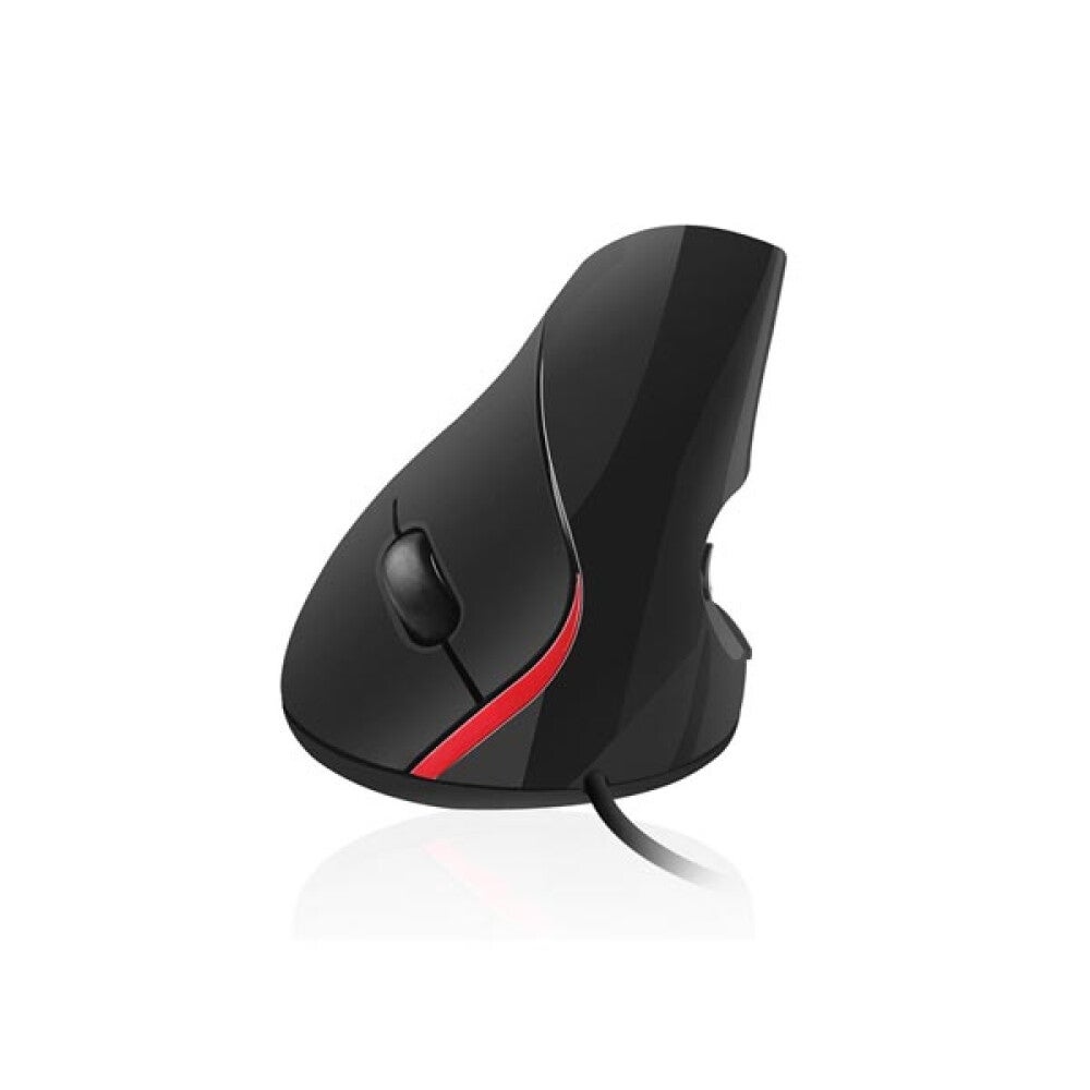 Mysz Ewent EW3156 ergonomiczna pionowa 1000 DPI czarno-czerwona