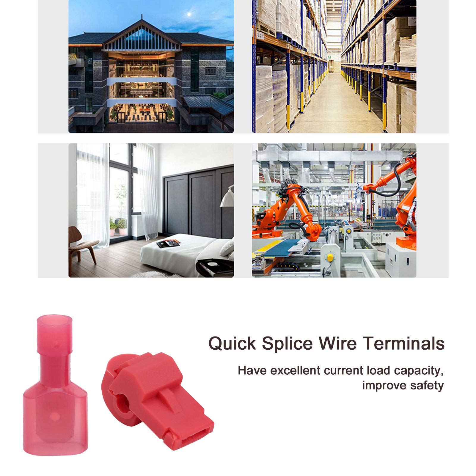 120 paia TTap Quick Splice Wire Terminali Elettrici Connettori Assortimento Kit (Rosso) - 7