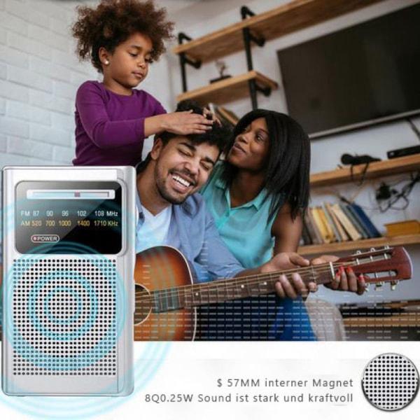 Tendak Radio Portable, AM(MW)/FM Radio a Pile, Transistor Radio avec Rechargeable Batterie 2400mAh, Excellente Réception, Excellente Qualité Sonore, avec Bluetooth/Lampe de Lecture/TF