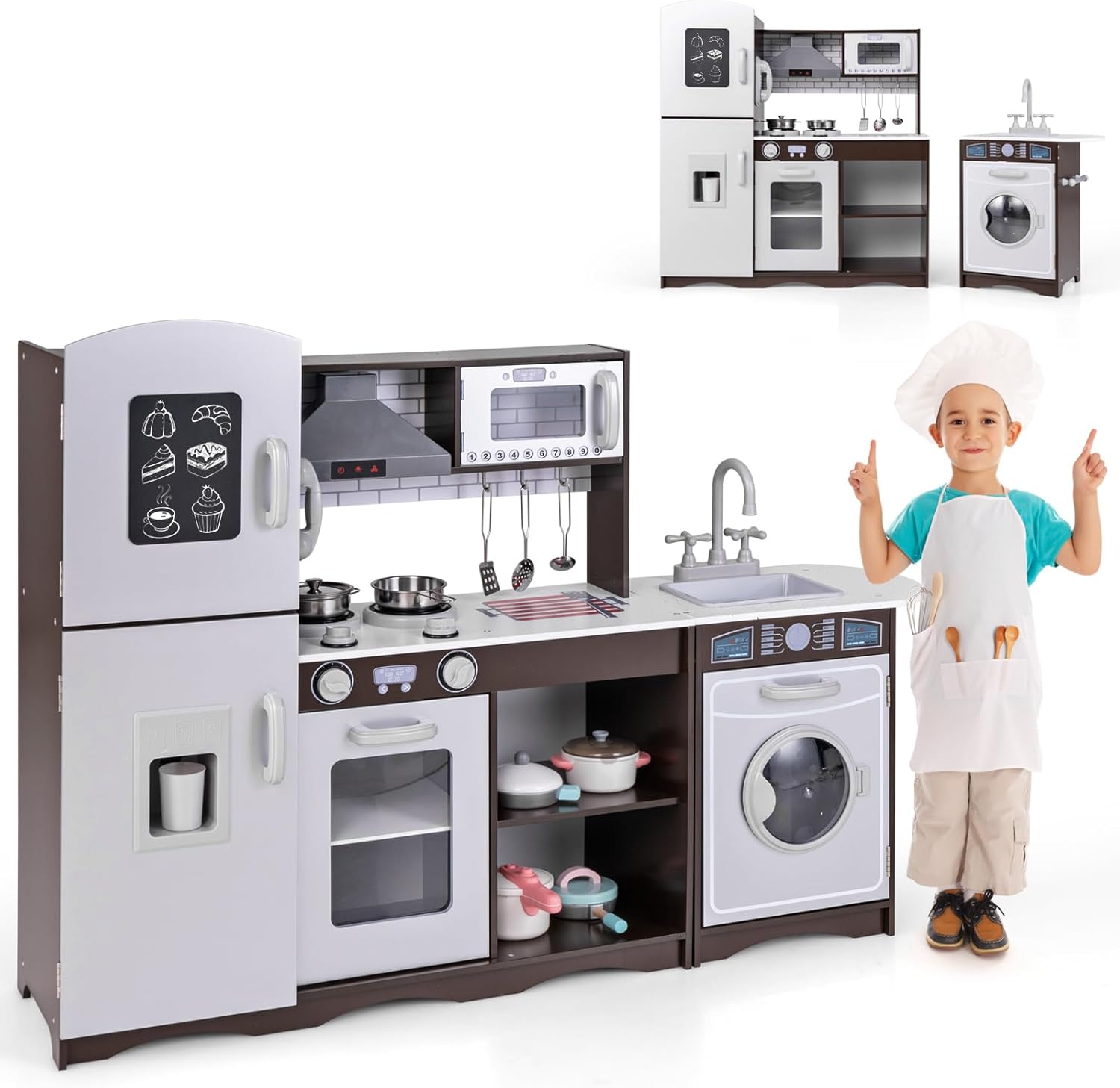 Cocina Juguete para Niños, Cocinita Infantil con Luz y Sonidos