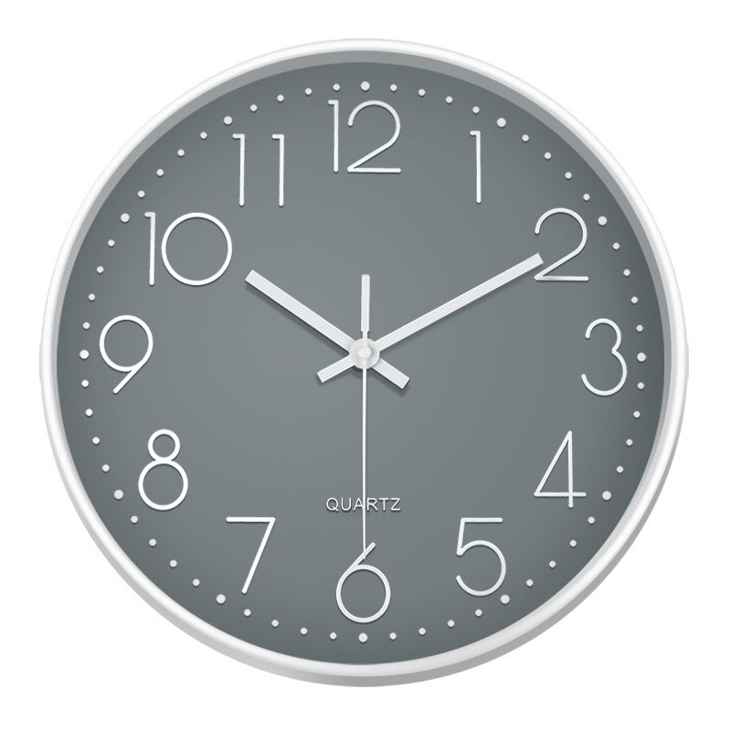 Horloge Murale Silencieuse 20 Cm Blanche – Moderne Minimaliste Sans Tic-Tac – Design Rond Élégant – Chambre Salon Cuisine Bureau