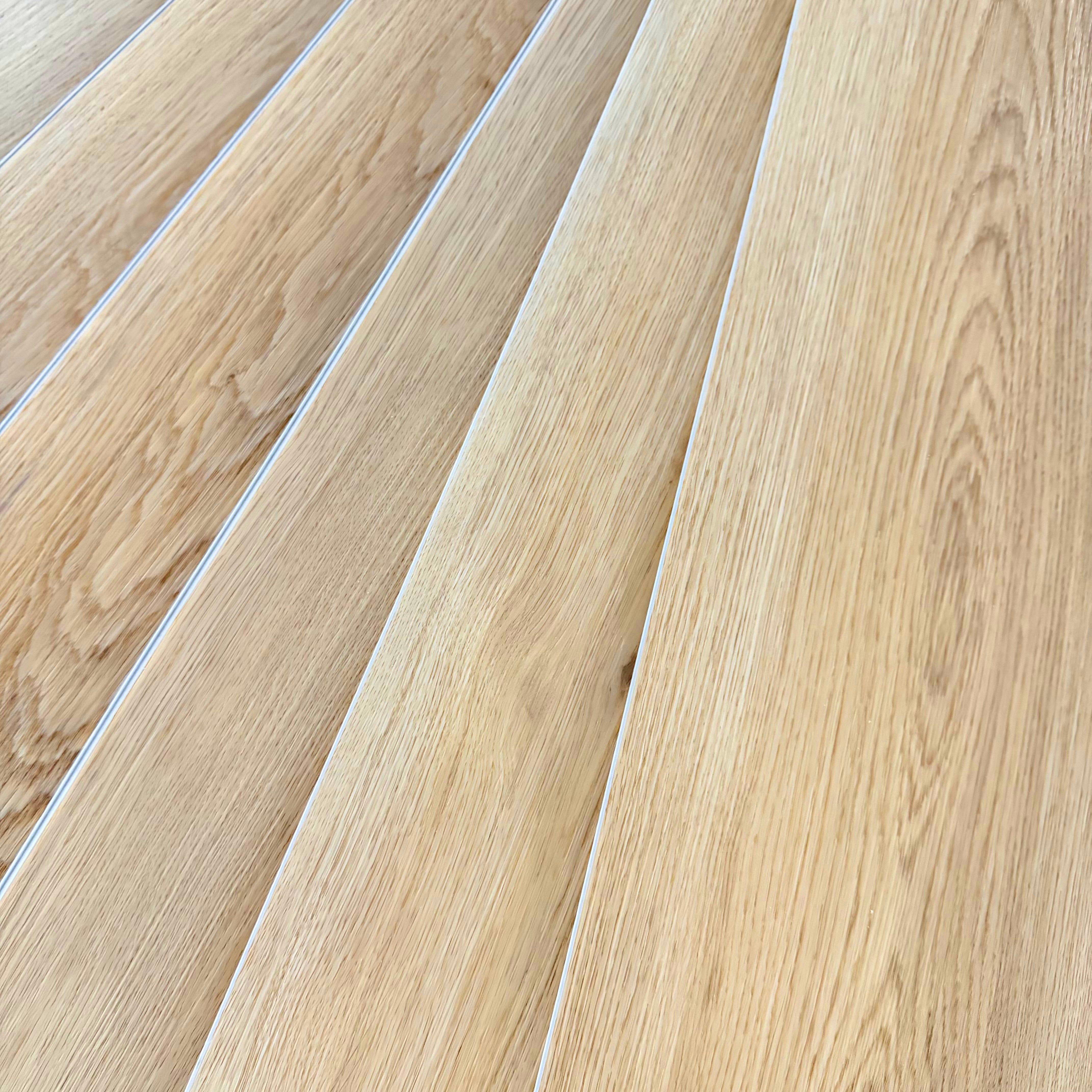 Sol PVC - Lames PVC clipsable avec sous couche intégrée- GARANTIE 20 ans -Ep. 5,5 mm- Bois clair - Dimensions L 122 cm x l 23 cm - 11