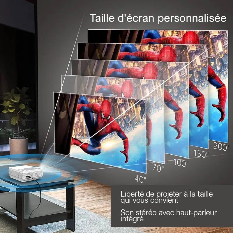 Vidéoprojecteur Full HD 1080P 4K Wifi Mini LED Portable Projecteur 2.4G 5G Bluetooth Pour Smartphone Vidéo Home Office Camping - 5