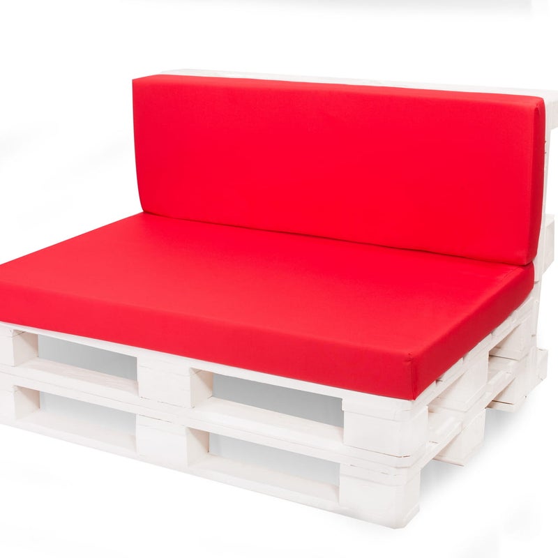 Poduszka ogrodowa na paletę 120x60x40cm poduszka na meble ogrodowe czerwona, poduszka na balkon taras, poducha ogrodowa na meble z palet