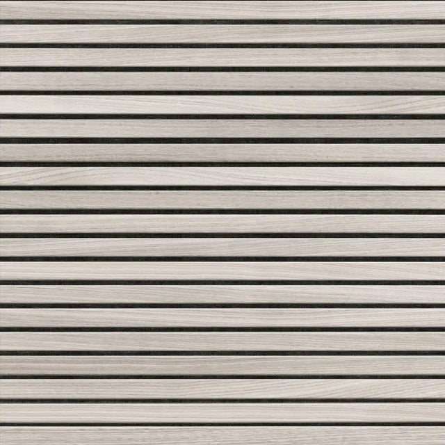 Pannello per Controsoffitto 60x60 cm Decorato Sky-Tile Doghe Bianco - in Fibra di Roccia - Euroclasse A1 - Prezzo a pannello