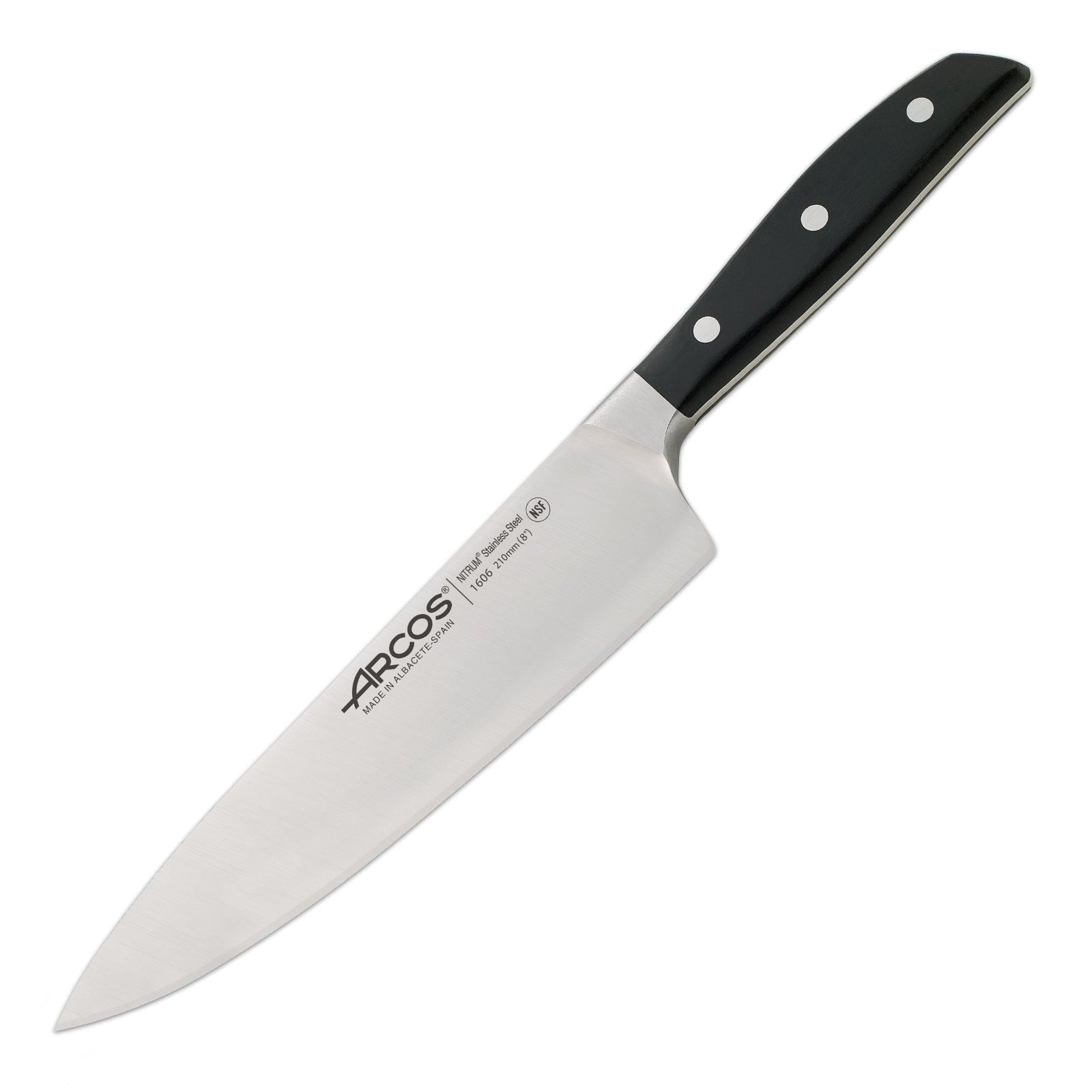 Arcos Serie Clasica - Cuchillo Jamonero - Hoja De Acero Inoxidable Forjado NITRUM 250 Mm - Mango De Polioximetileno (POM) Color Negro