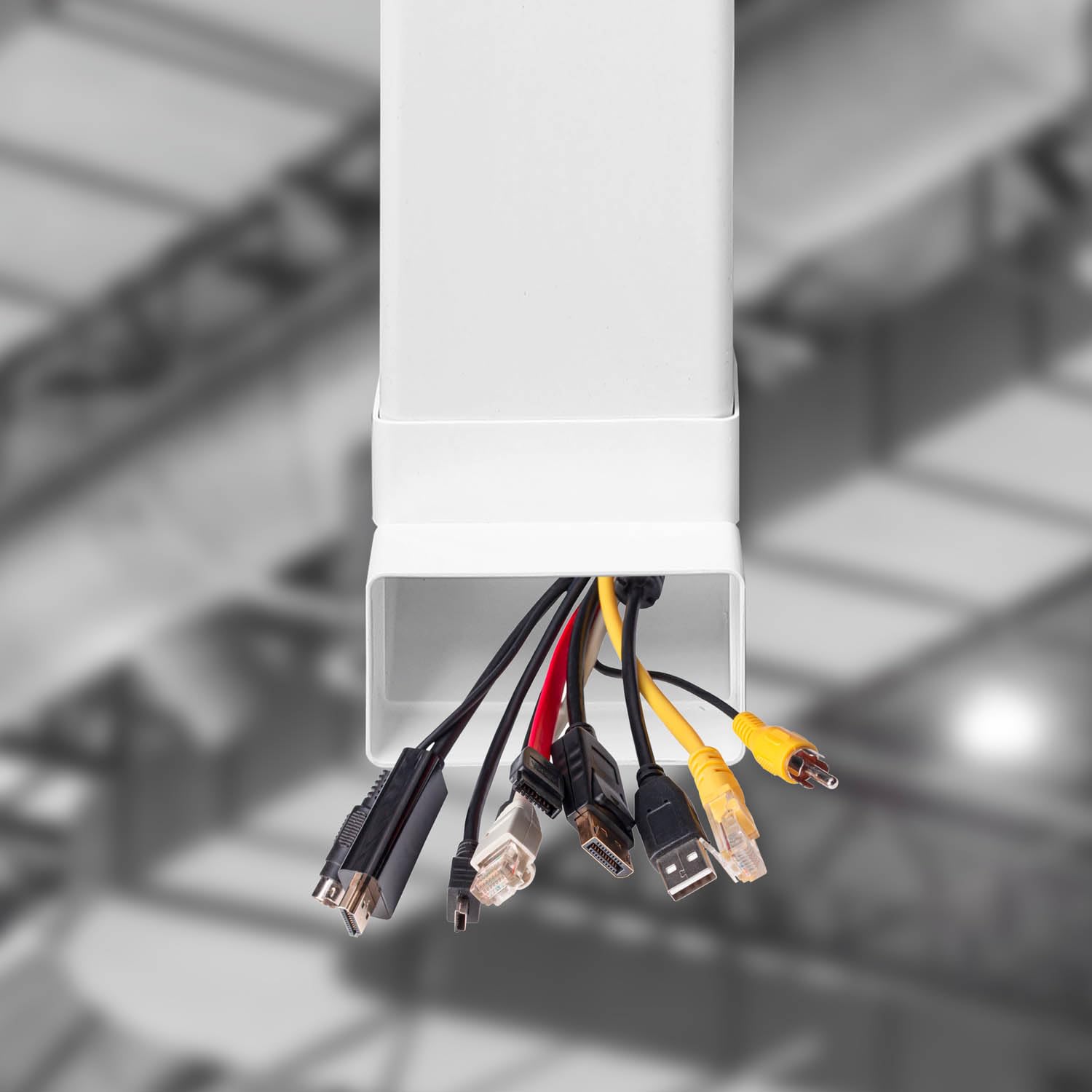 Canal de câbles encastré pour TV 120 x 60 mm L: 63 cm - Plastique passage de câbles invisible - Goulotte Passe Cable - KOTARBAU - 2