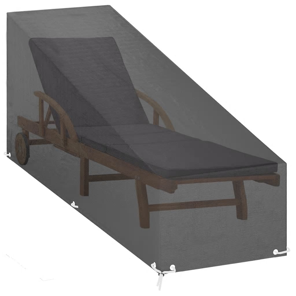 Pokrowiec na leżak z 12 oczkami z polietylenu 200x65x35/60 cm