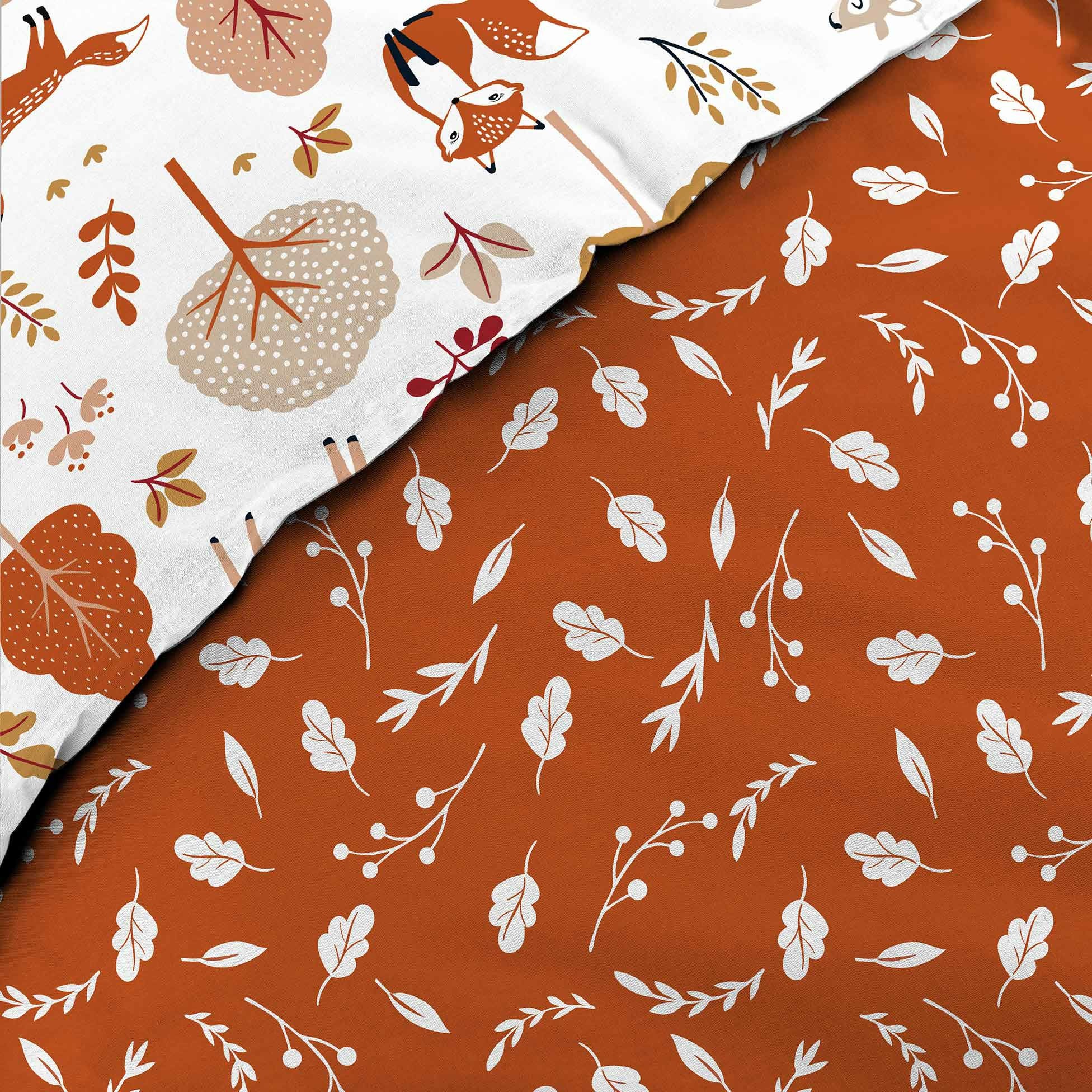 Housse de Couette Enfant 140 x 200 cm + 1 Taie – ROXY – 42 fils – Réversible avec Taie Tête de Renard - 3