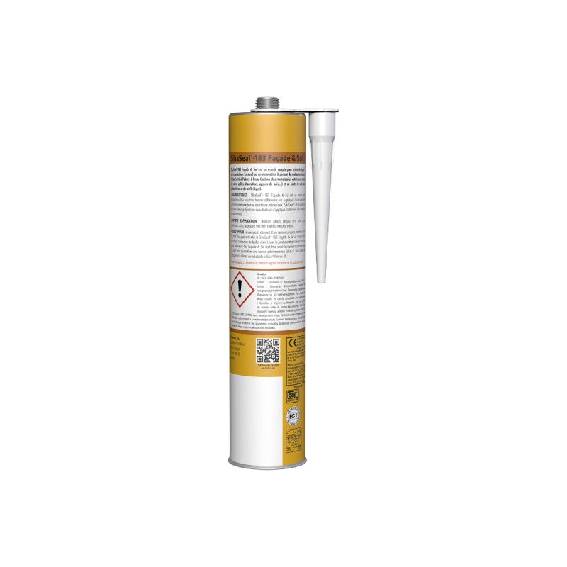 Mastic polyuréthane 2 en 1 SIKA Sikaseal-183 Façade & Sol - Gris - 300ml - 2