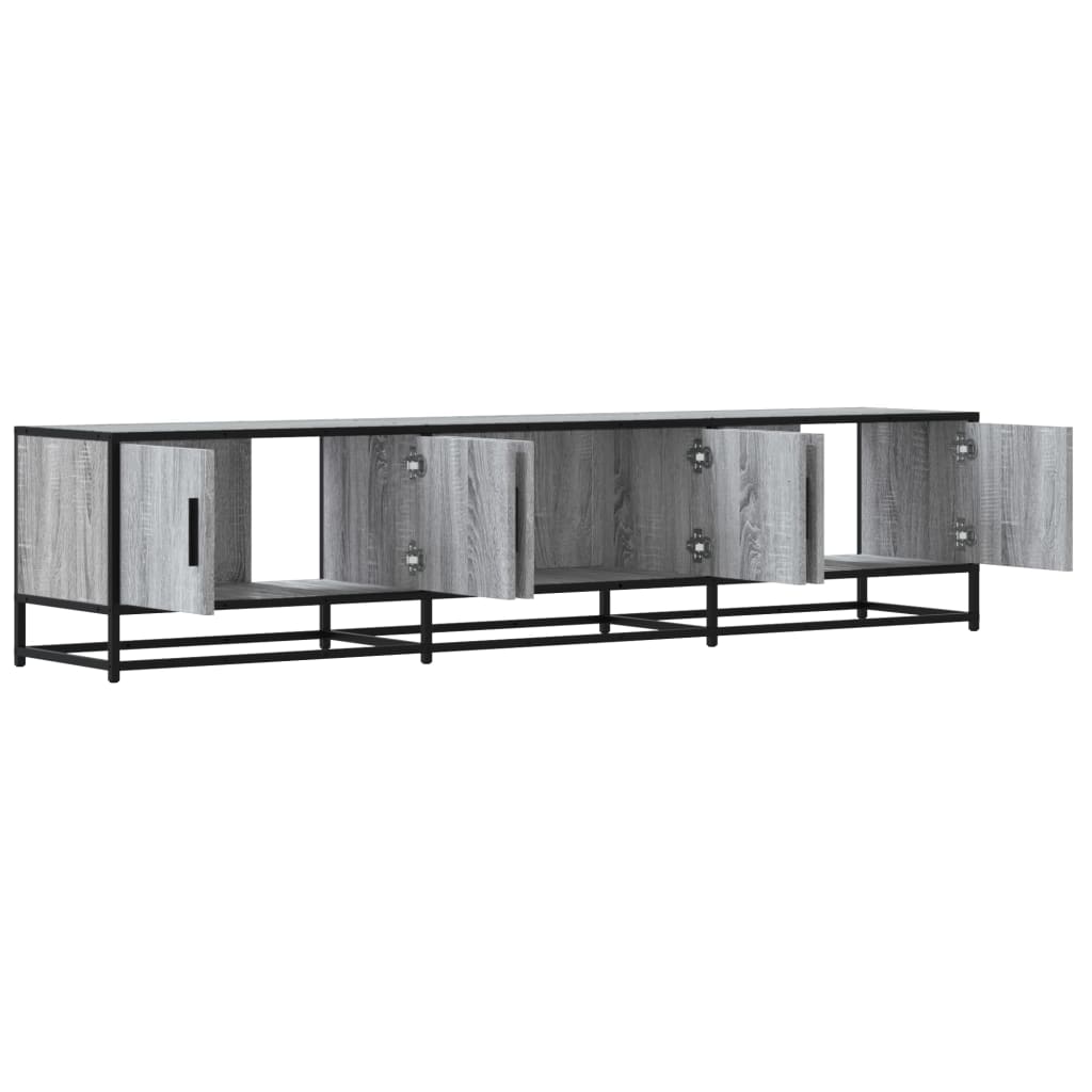 vidaXL Meuble TV sonoma gris 180x35x41 cm bois d'ingénierie - 7