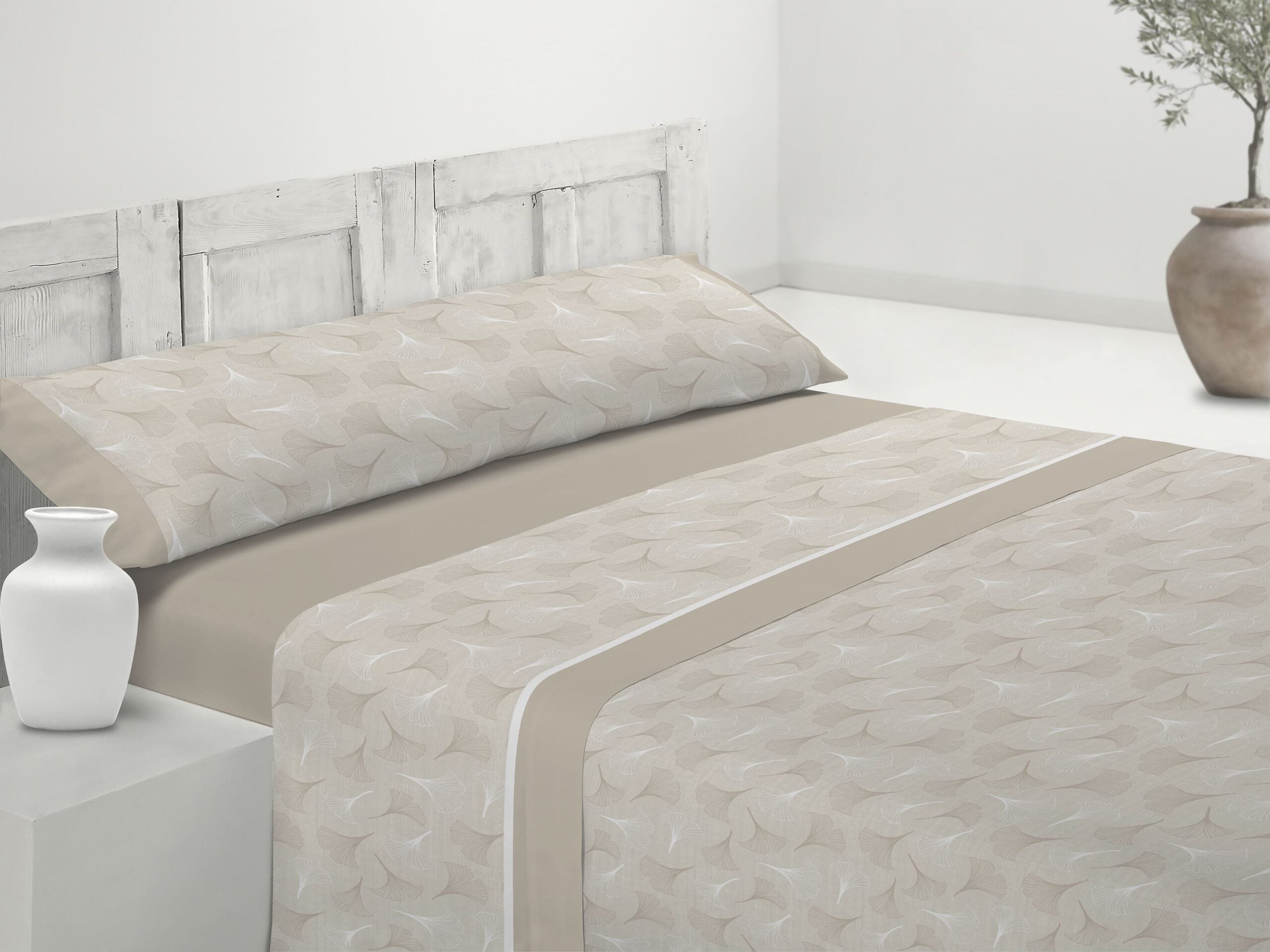 Juego de sábanas piezas Tyre Beige Cama 150 cm Donegal