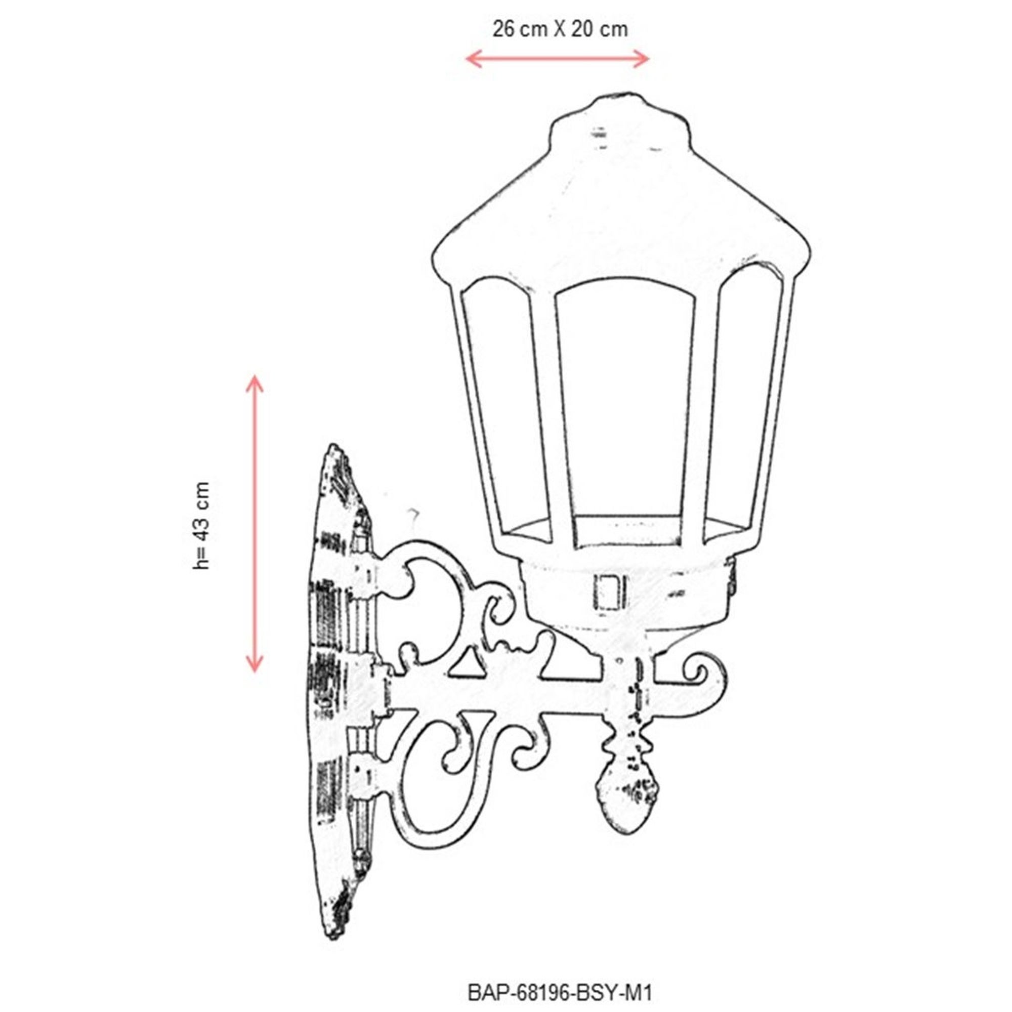 Applique da esterno, struttura in ABS, Colore nero - 3