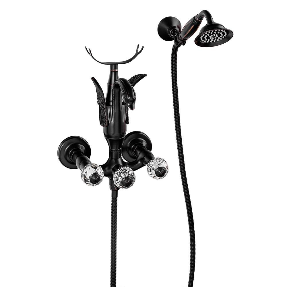 SILLA BATERIA WANNOWA ŚCIENNA SWENNA RETRO S-1177B CZARNA