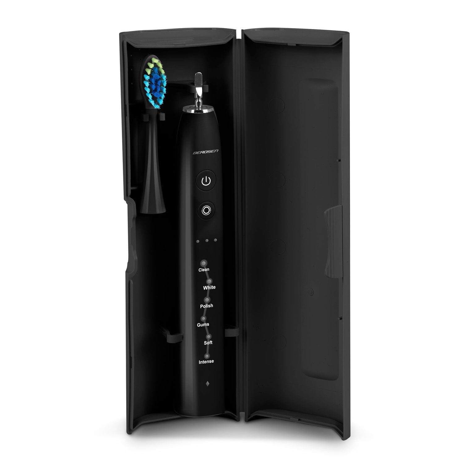Szczoteczka soniczna do zębów Berdsen Galaxy czarna elektryczna + etui - 8