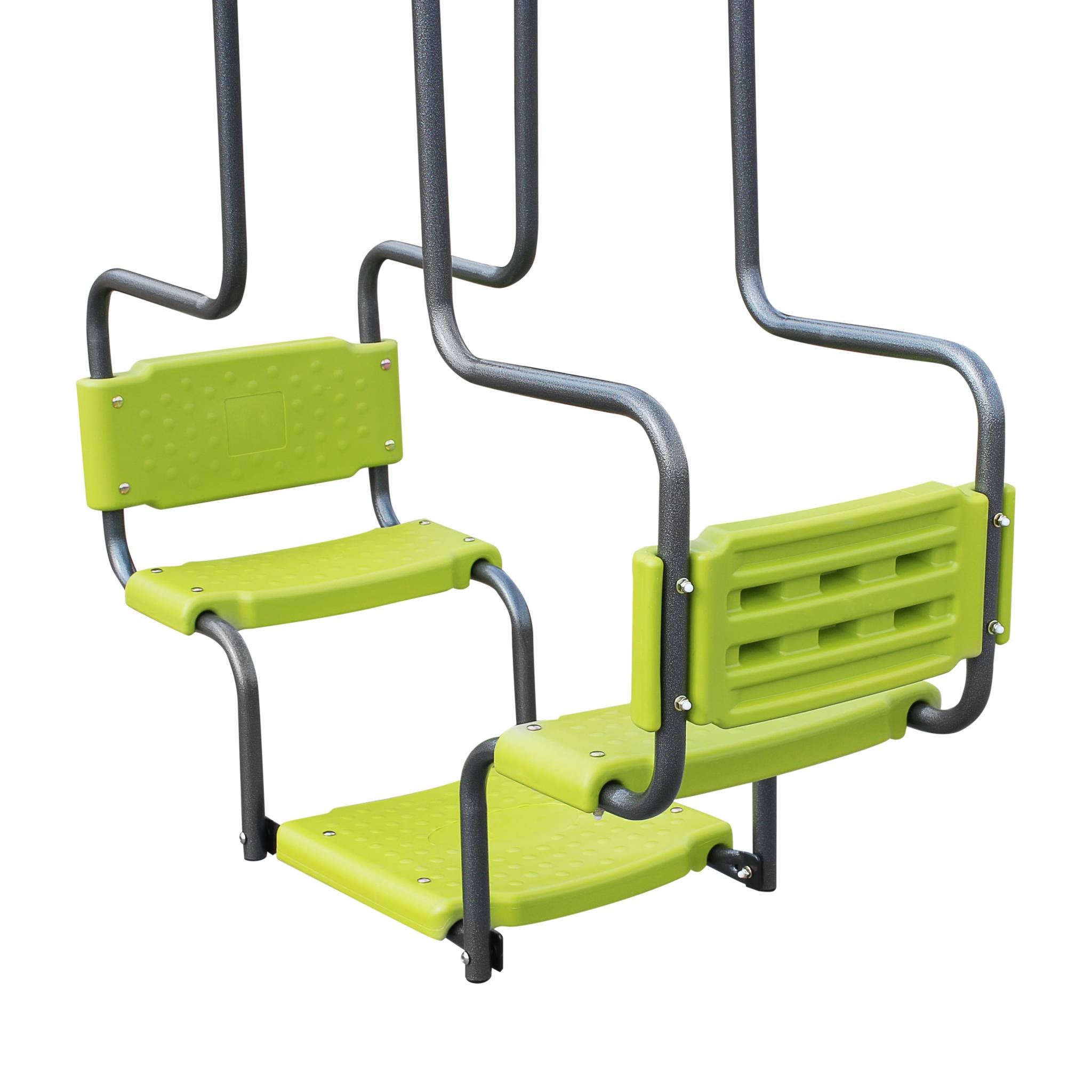 Balançoire 4 agrès Meltemi. portique 6 places avec 2 balançoires. 1 face à face et 1 nacelle. 223cm de hauteur. station - 2