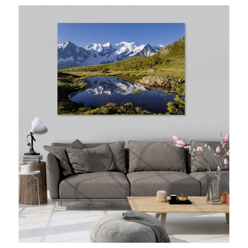 Tableau toile en kit BELLACHAT paysage de montagne 180 x 130 cm - Toile textile sans PVC, Made in France par Scenolia - 3