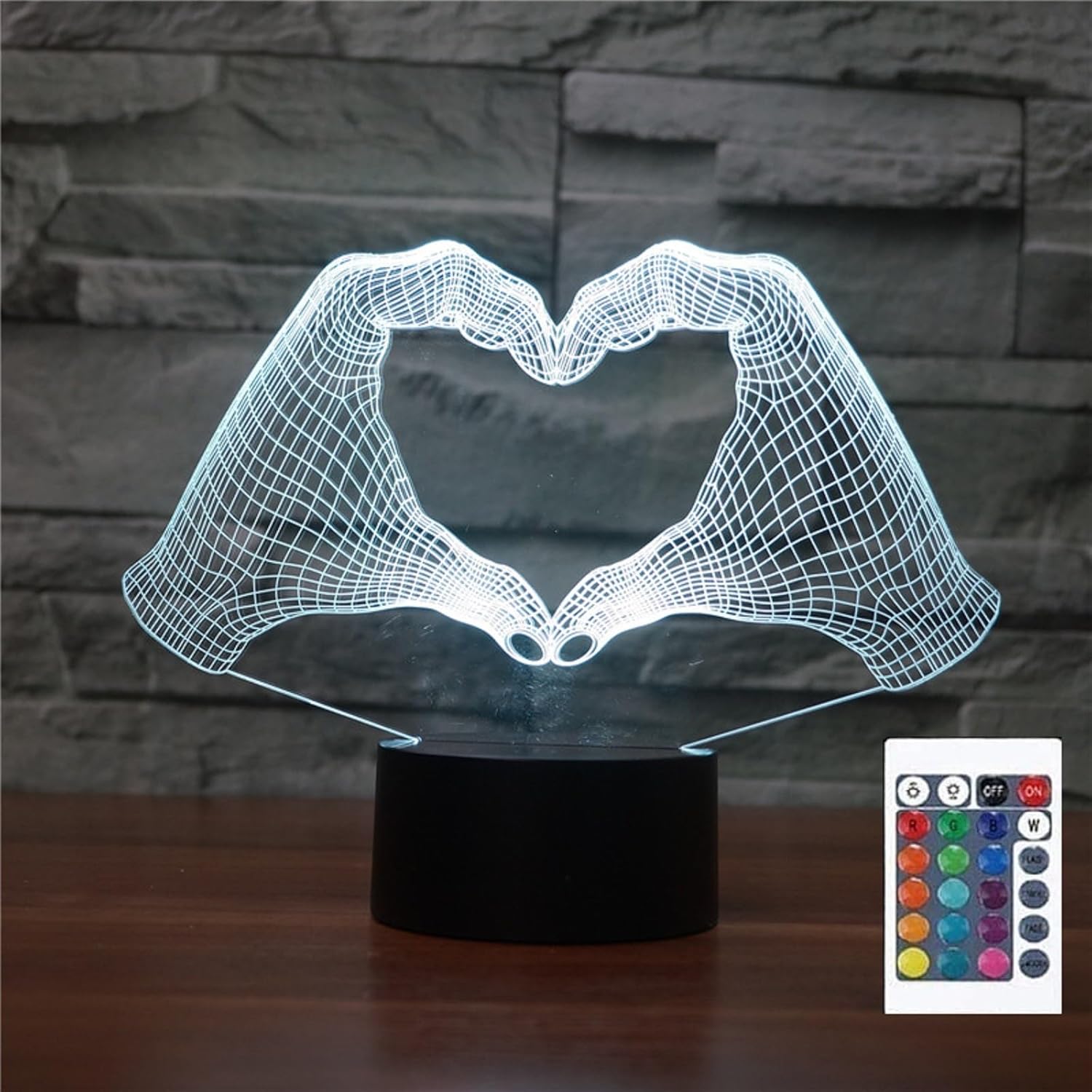 Veilleuse Led 3D Lampe Illusion Optique Avec 16 Couleurs Changement Et Smart Touch Veilleuse Led 3D Lampe Illusion Optique Avec 16 Couleurs Changement Et Smart Touch