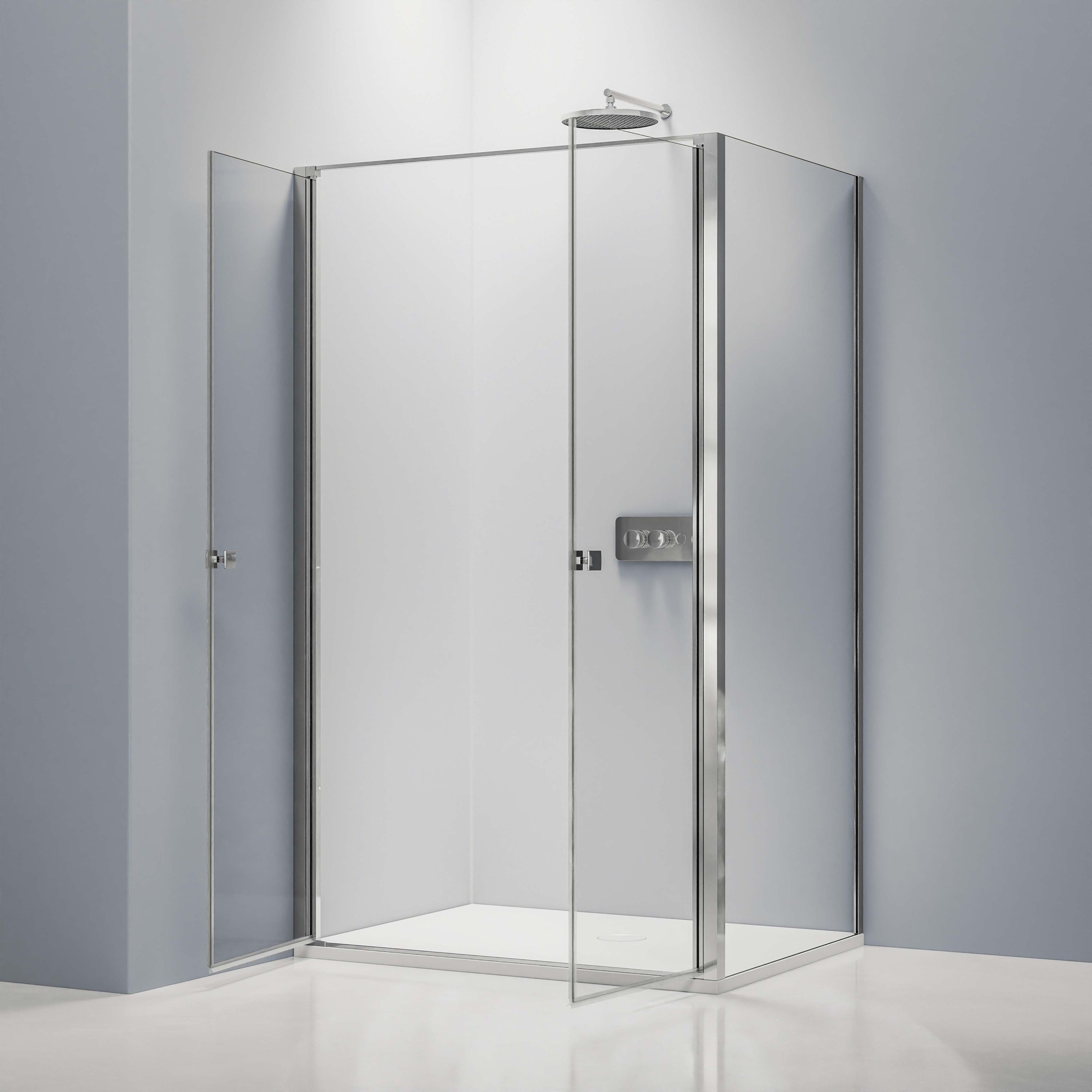Bernstein Kabina prysznicowa narożna EX416-2 szkło ESG 6mm drzwi podwójne – 90x90 cm - 2