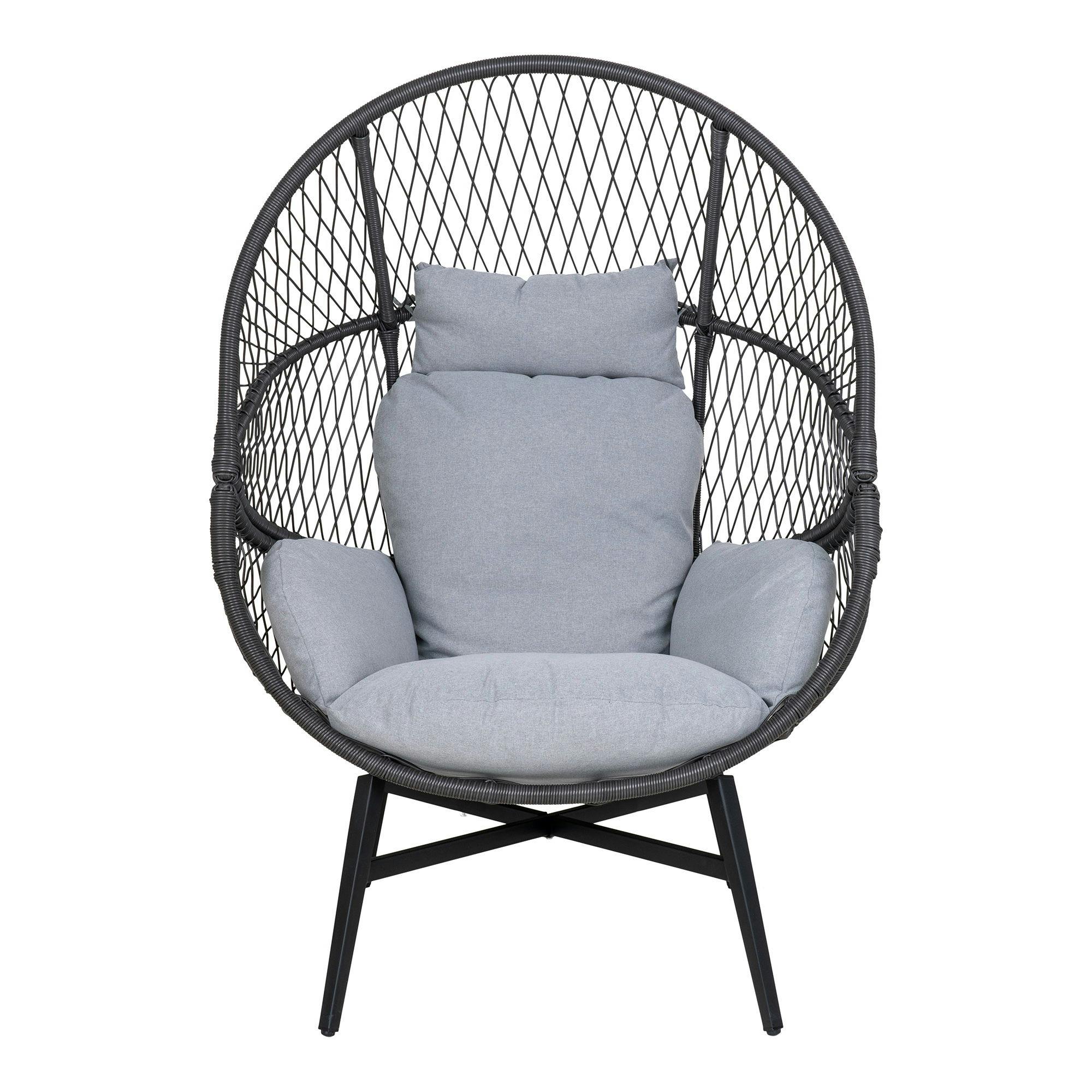 Fauteuil œuf sur pieds finition noire SOUTH BEACH - 4