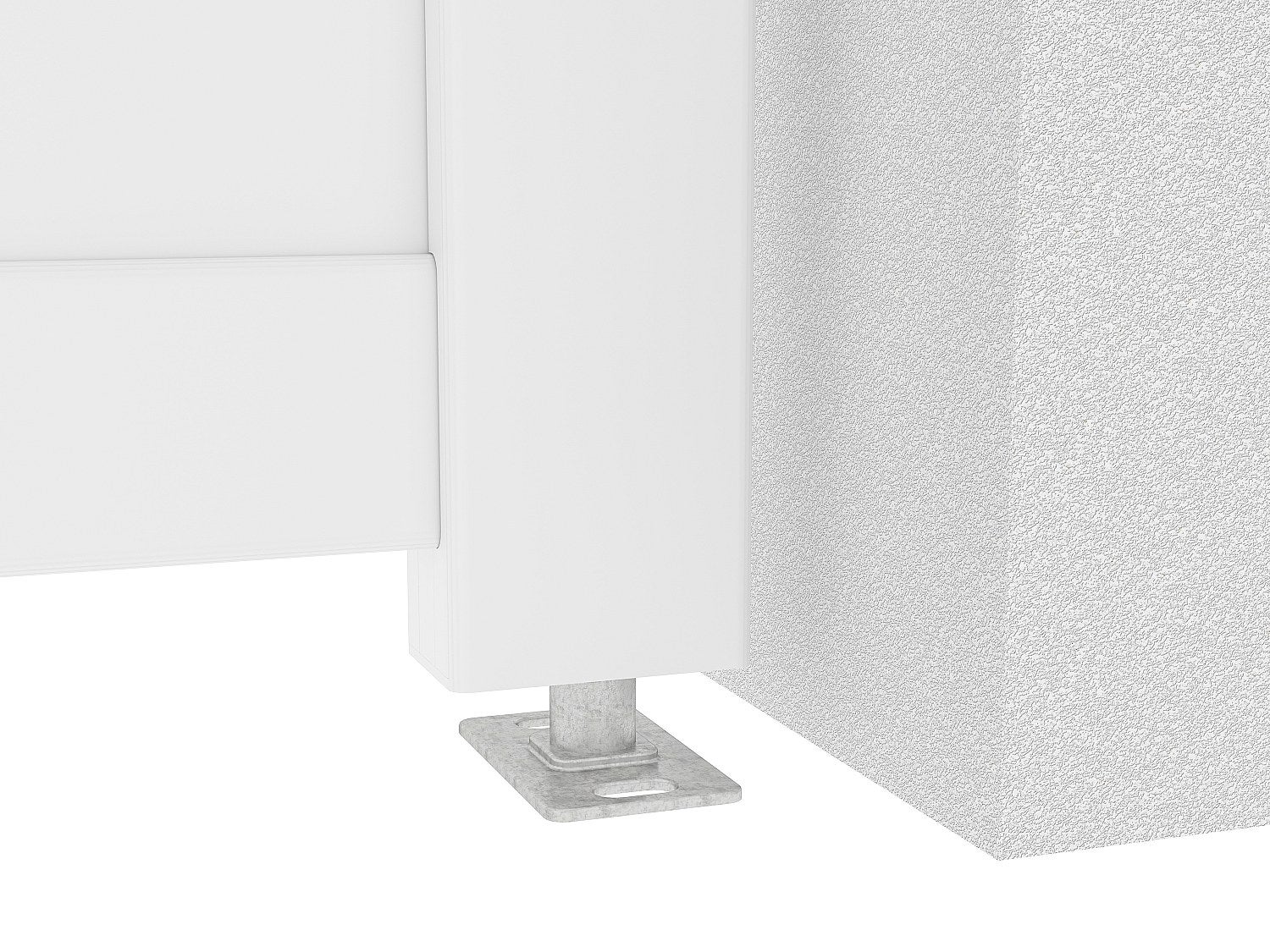 Portillon battant aluminium plein L103 x H180 cm blanc - NAZARIO - 7
