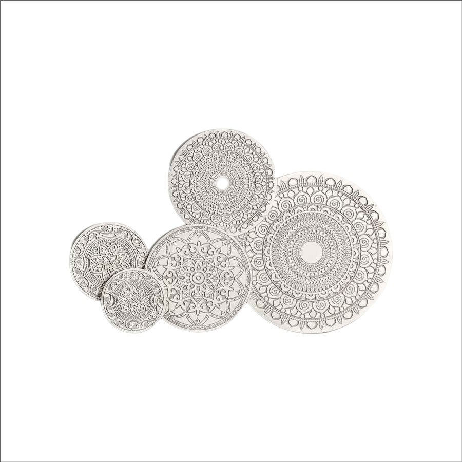Akunadecor  Decoracion De Pared Modelo Ankara Circulos Burkina Blancos , Leroy Merlin