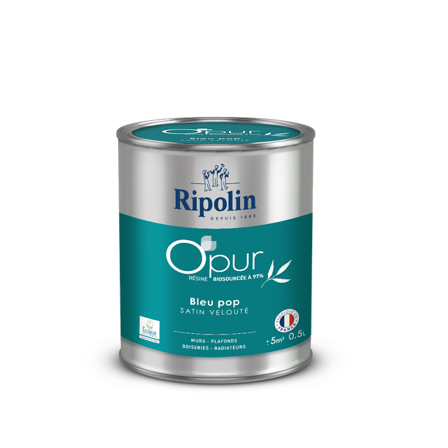 Peinture O'Pur Satin Bleu Pop 0,5L