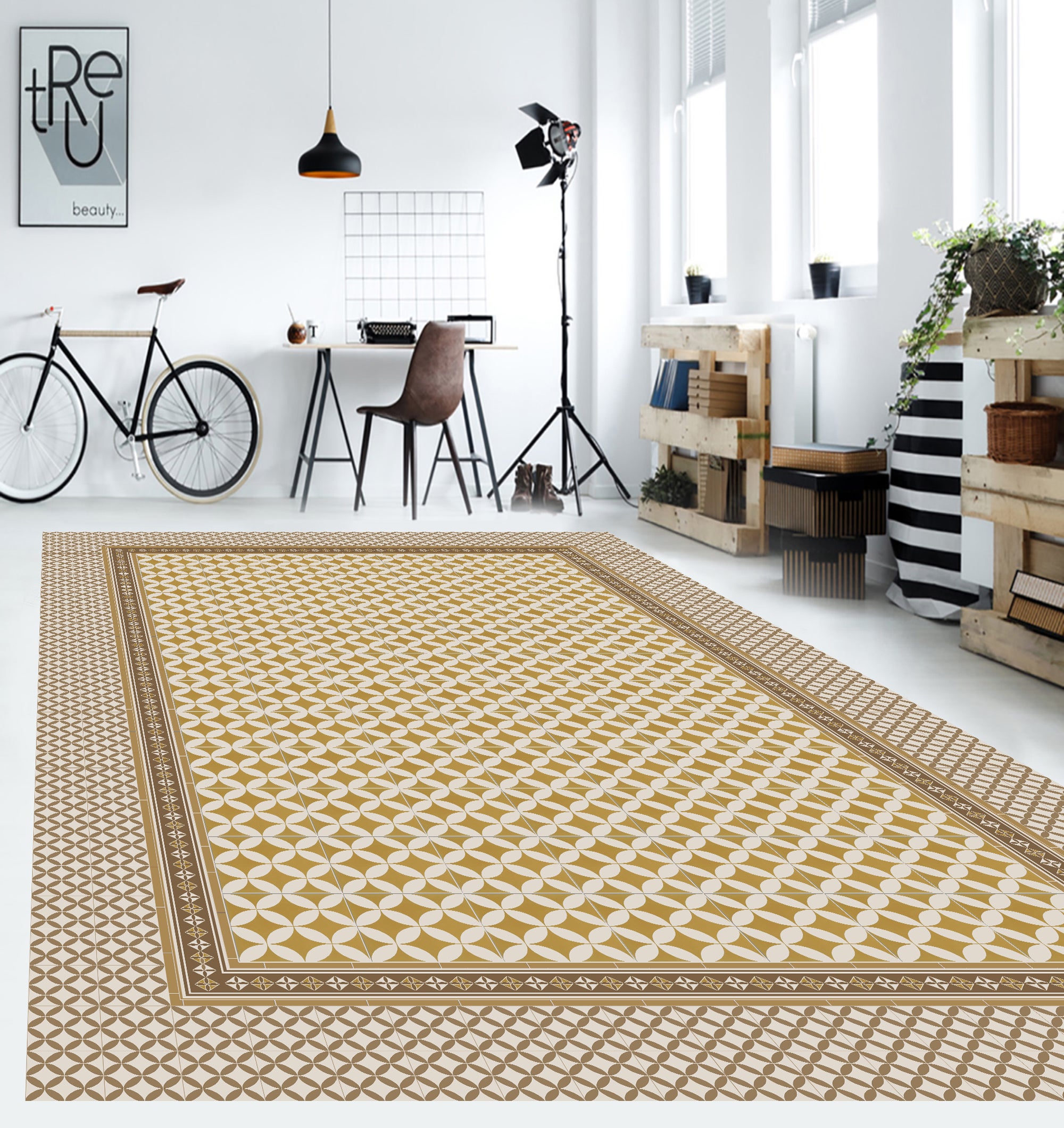 Ferma Tappeto Antiscivolo 14 Pezzi - Nastro Adesivo Riutilizzabile Per Pavimenti Duri E Legno - Senza Residui - Foto 3