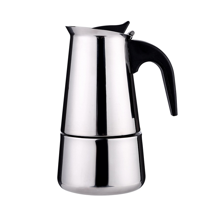 Cafetière Italienne, Cafetière Moka en INOX Cafetière à Pression 300ml Grande Contenance
