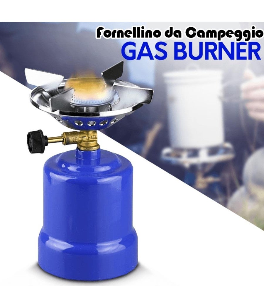 Fornello A Gas Da Campeggio Fornellino Da Campo Portatile Butano Bomboletta - Foto 11