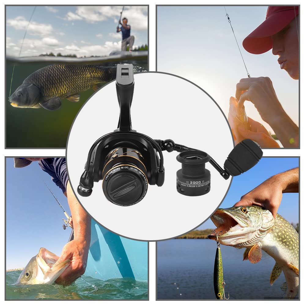 Accessorio per mulinello per attrezzi da pesca in mare con rotella per pesce in metallo di alta qualità (RT2000) - 4