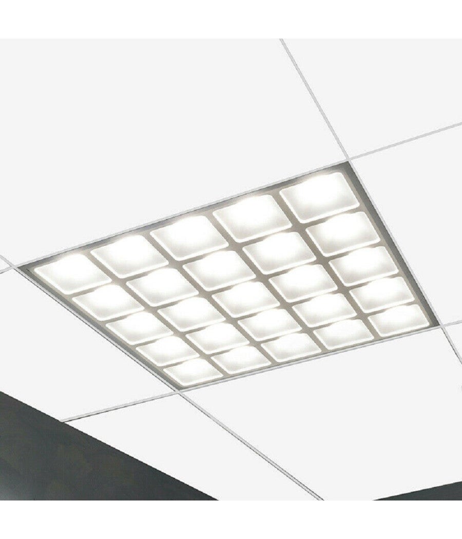 Trade Shop - Pannello Incasso Griglia Led 55 W Plafoniera Slim Luce Fredda Naturale P595-q - Bianco Freddo - - 3