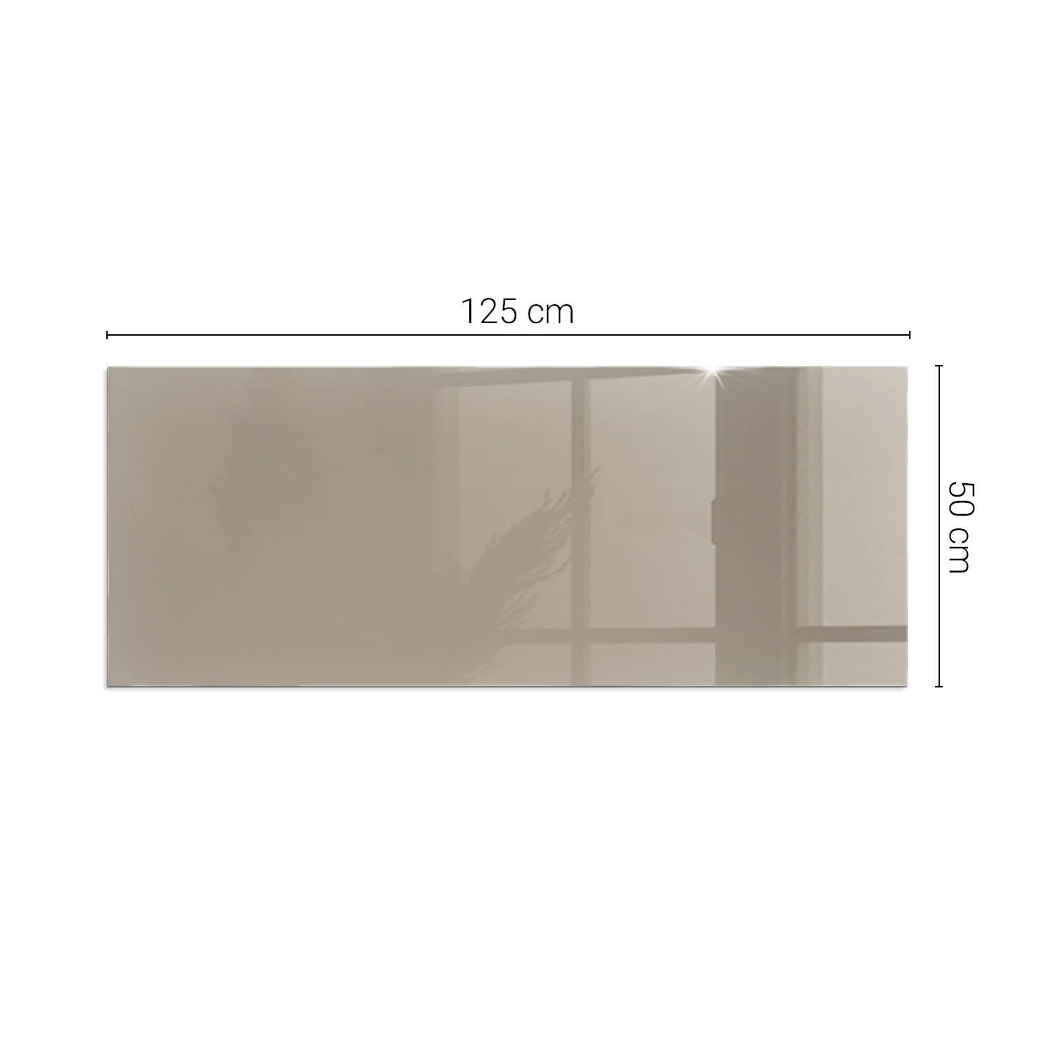 Szkło hartowane na podłogę pod kominek - 125x50 cm - Kolor Brązowy - TULUP - 2