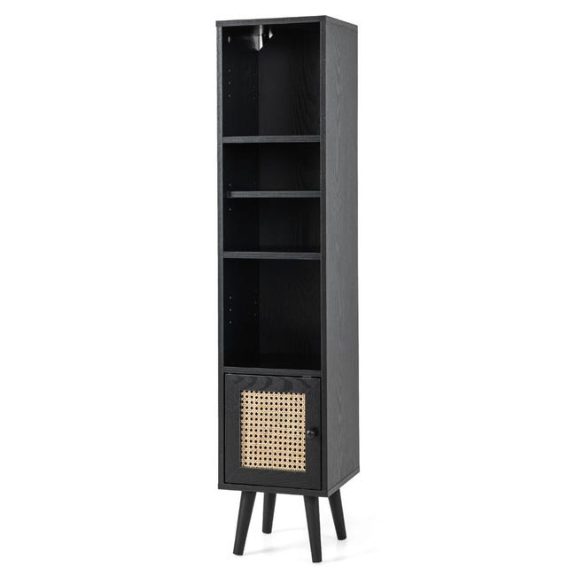 COSTWAY Libreria In Legno Con Cassetto, Scaffale Di Stoccaggio A 4 Livelli, Scaffale Espositivo Per Casa Studio E Soggiorno 60 X 38 X 120 Cm Nero 87926090 COSTWAY Libreria In Legno Con Cassetto, Scaffale Di Stoccaggio A 4 Livelli, Scaffale Espositivo Per Casa Studio E Soggiorno 60 X 38 X 120 Cm Nero 87926090