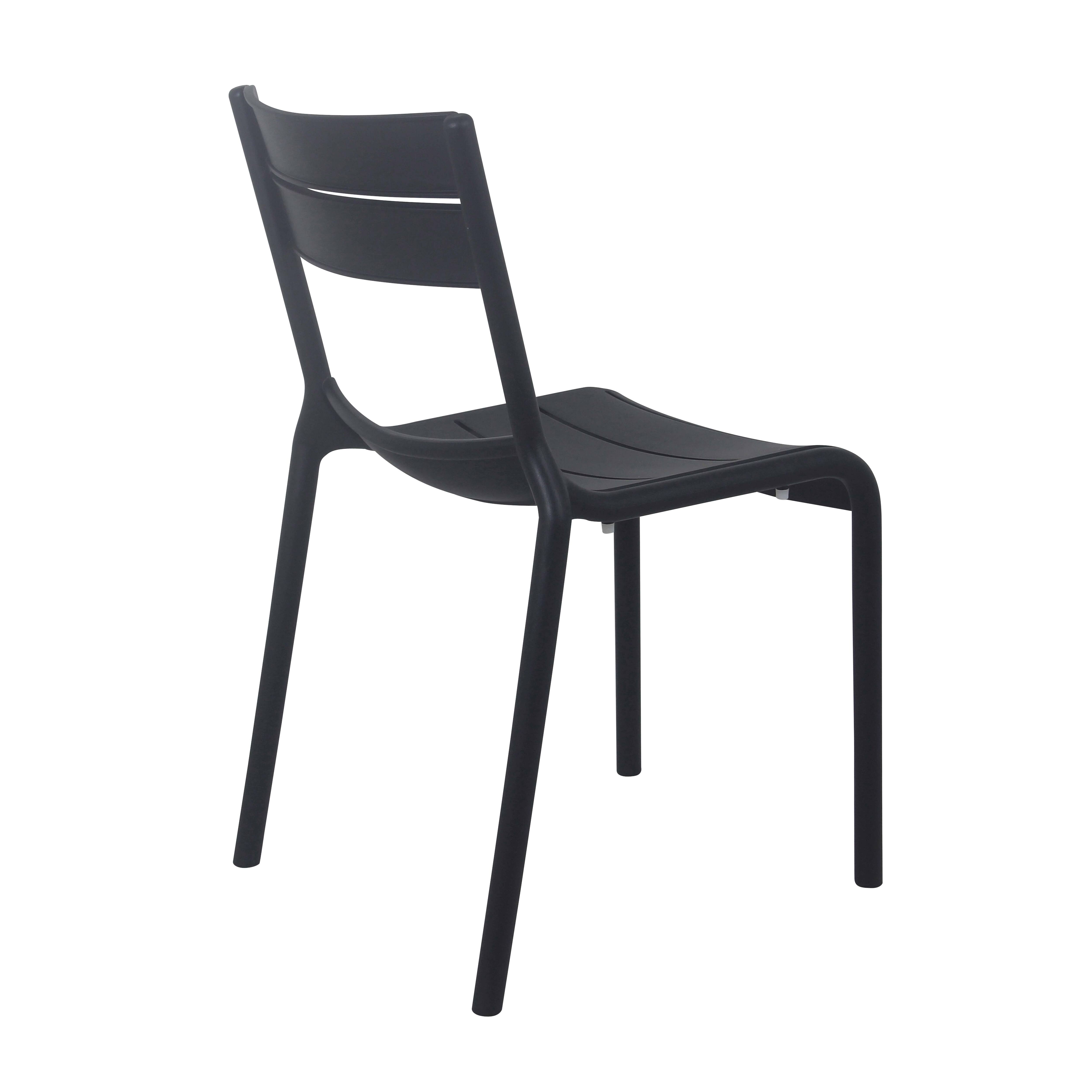 Chaise de jardin sans coussin Paname en Plastique Noir - 6