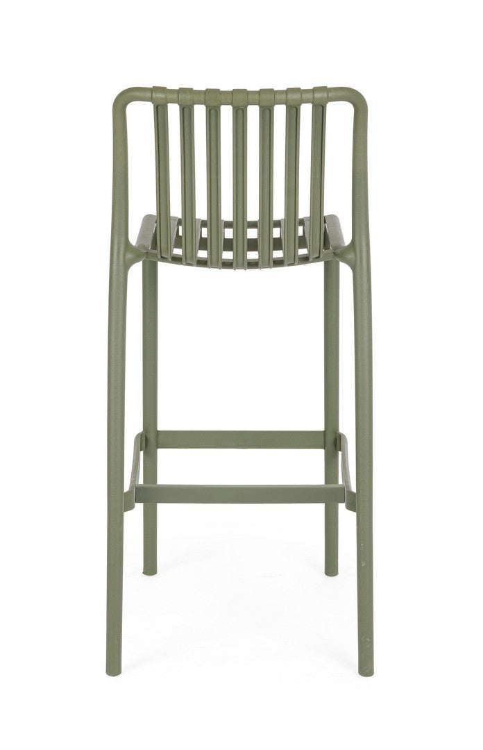 Tabouret d'extérieur en polypropylène résistant aux UV, vert - 4