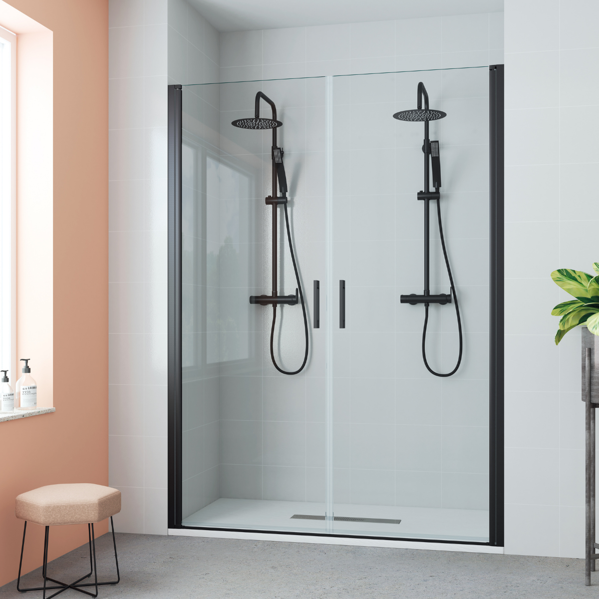 Cabina De Ducha De PVC Con Fuelle – 2 Lados 80 X 120 Cm