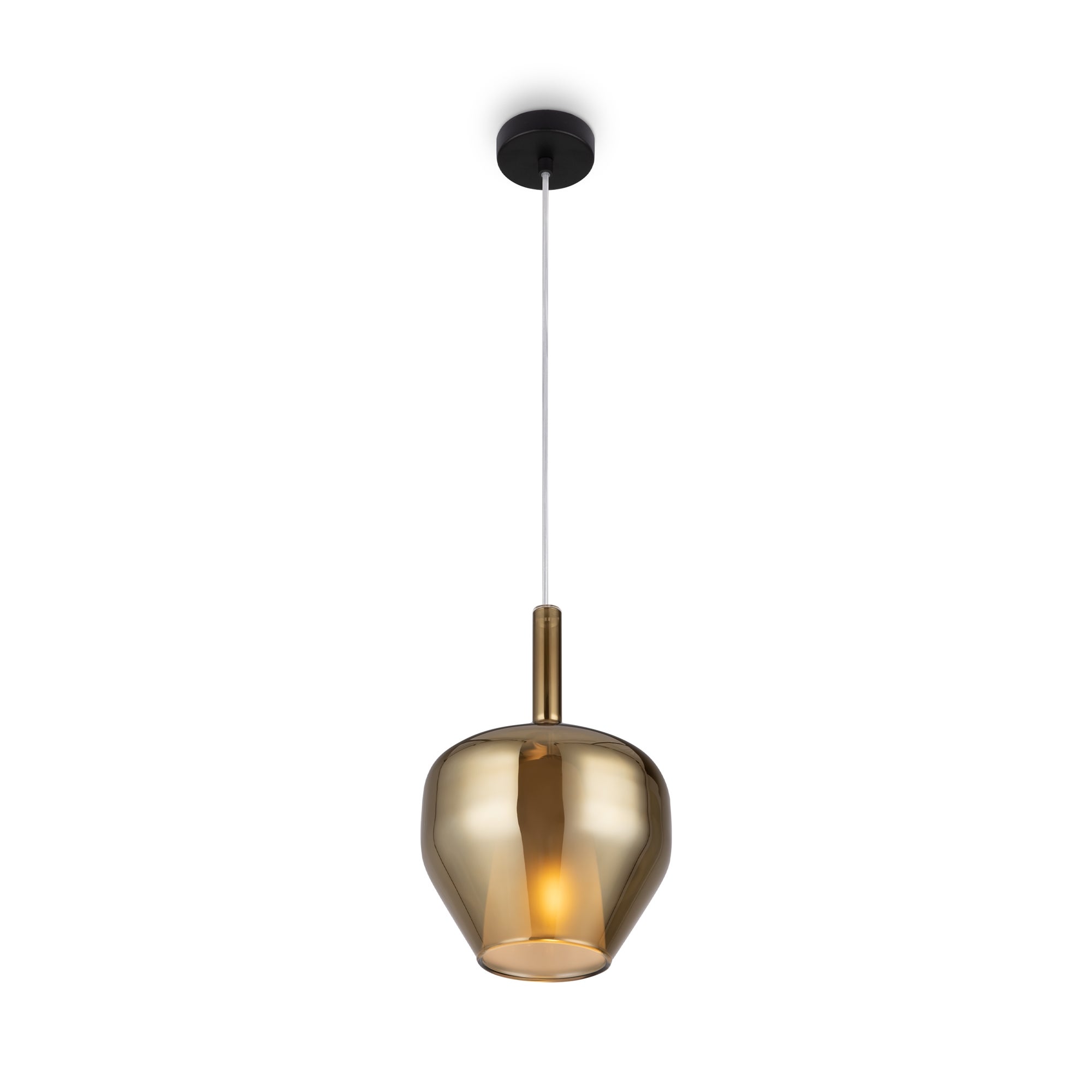 Lampa wisząca Duality złoto-czarna 1xE27x60W wym: 334 x 20 x 20 cm szkło Maytoni