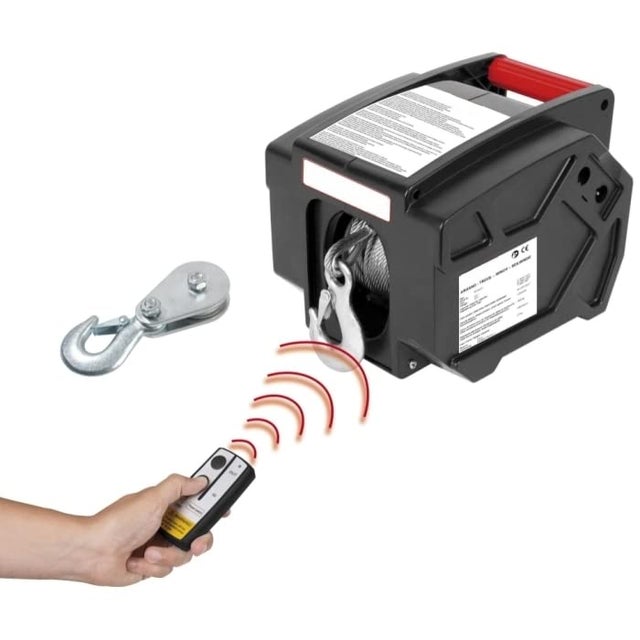 Verricello/Argano/Paranco elettrico 12V 2000 lbs con telecomando wireless