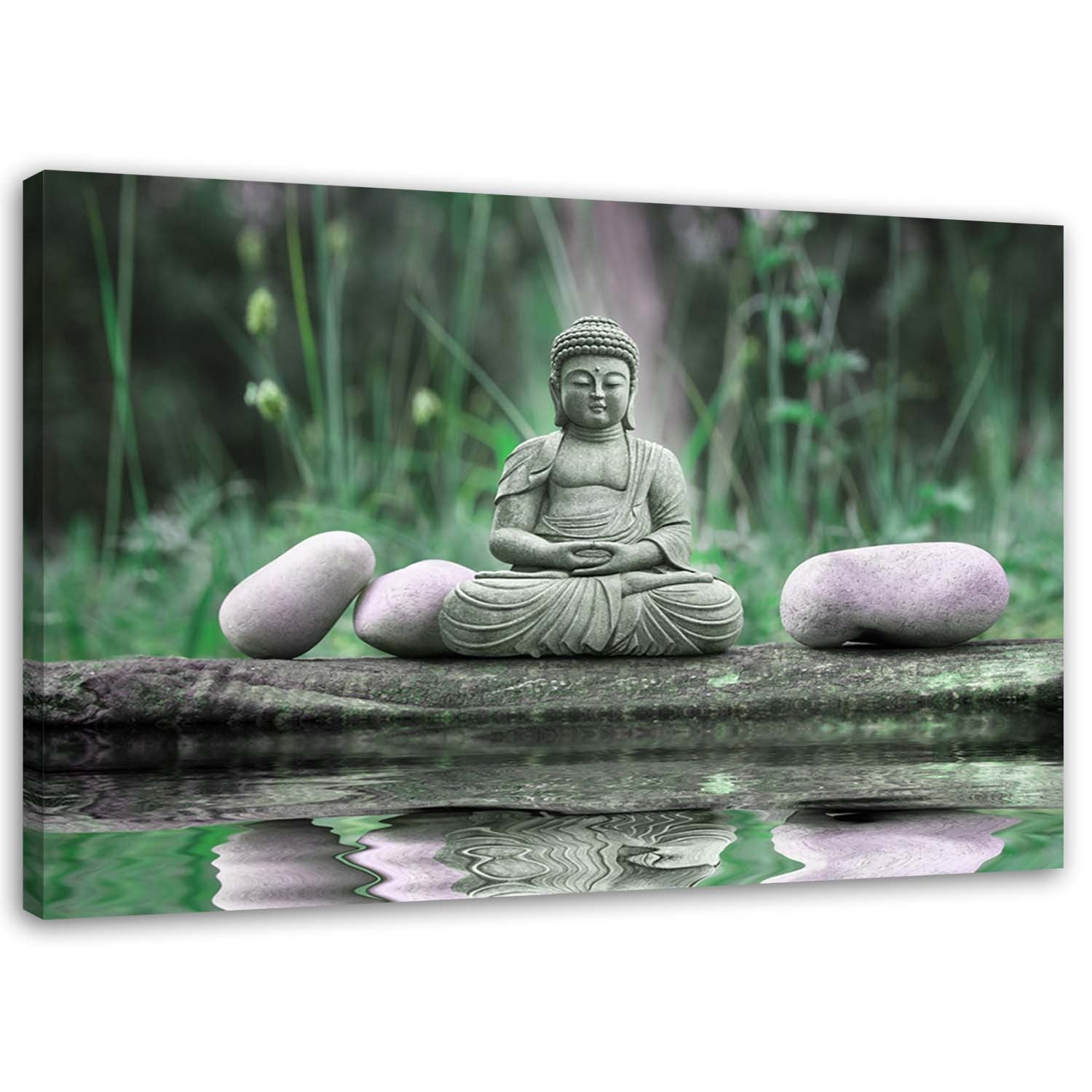 Obraz na płótnie, Budda kamienie zen 100x70