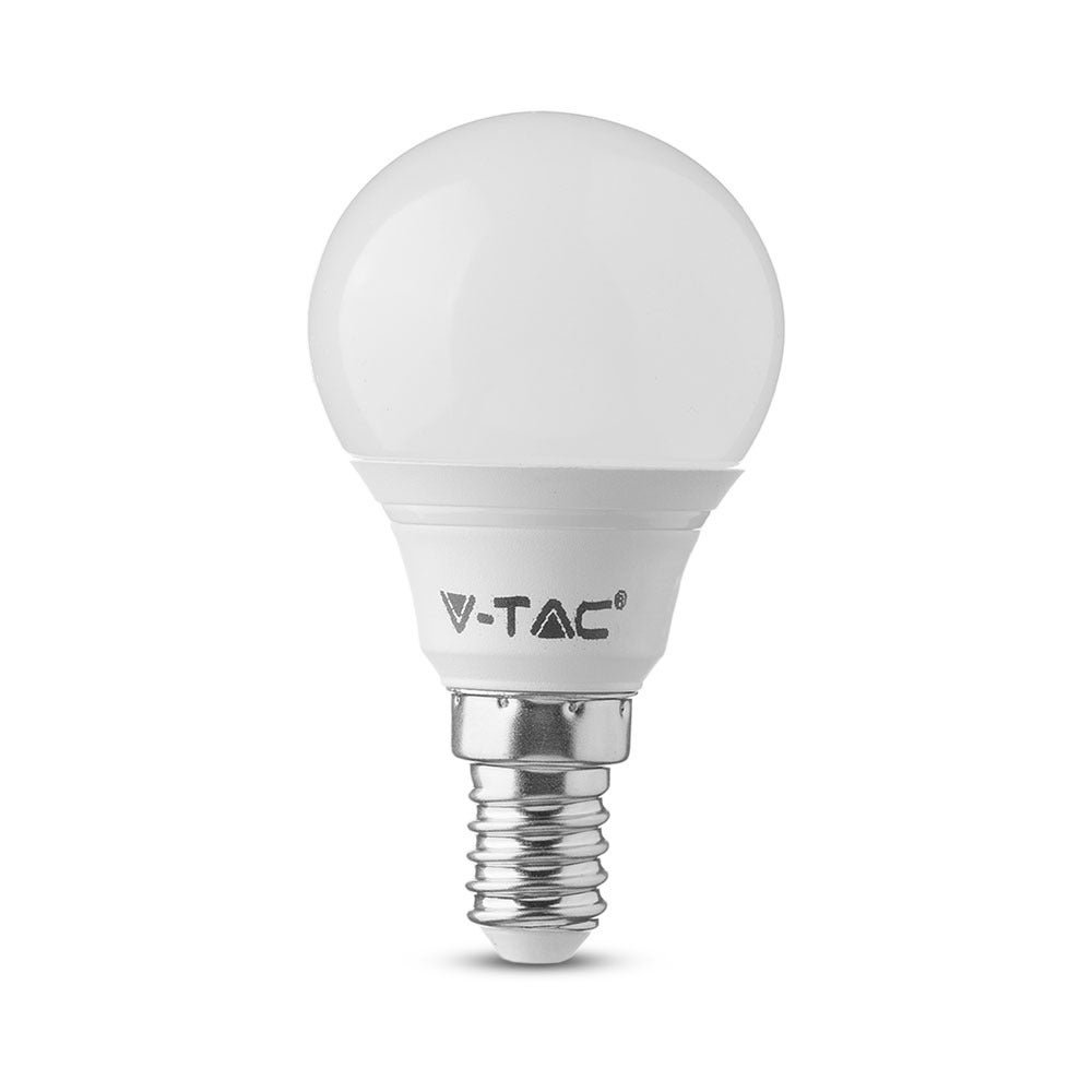 Żarówka LED E14 4.5W kulka mleczna Neutralna biel 4000K 470lm V-TAC