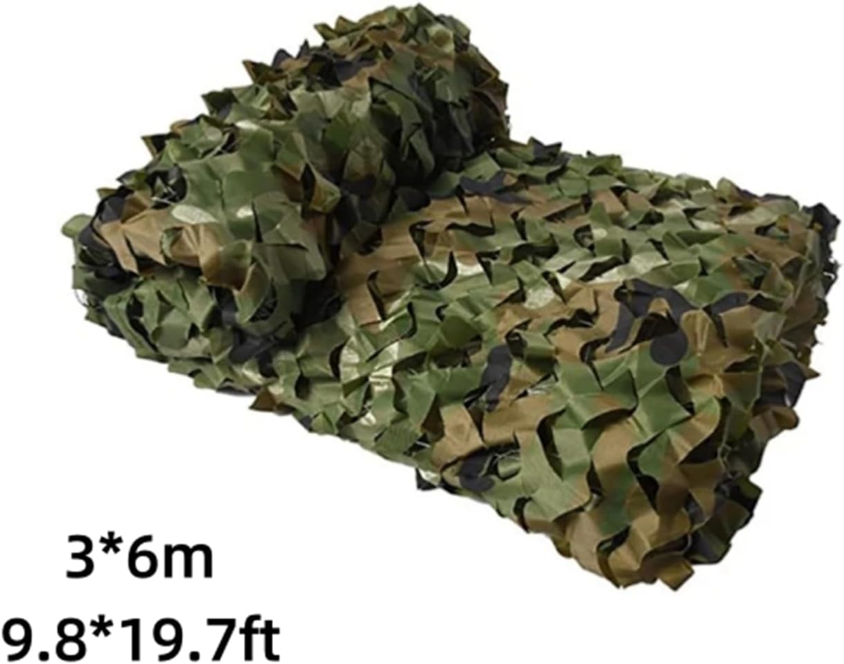 Filet de camouflage vert 3x6m, filet pare-soleil extérieur, pour parasol camping tir chasse fête décoration - 5