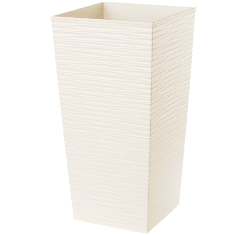 DONICZKA DONICA Z WKŁADEM OSŁONKA KWIETNIK WYSOKA OGRODOWA KREMOWA 19x36cm