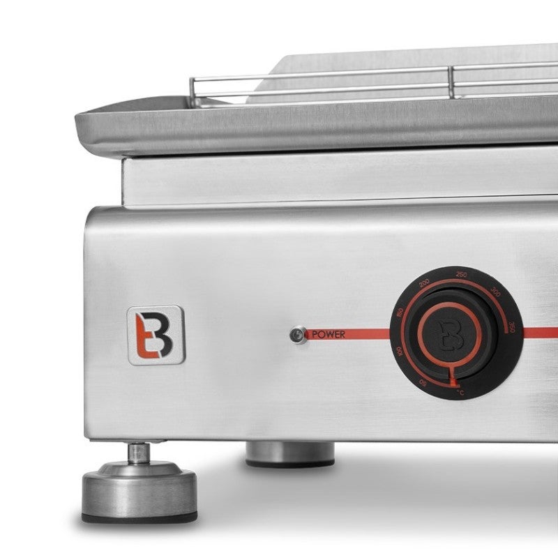 Plancha électrique Silvia IIG Inox - BRASERO - Plaque inox 67 x 34 cm - 2800 W - Jusqu'à 10 convives - 4