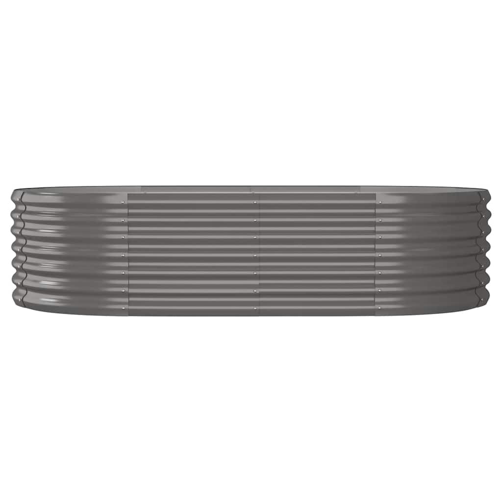 vidaXL Lit surélevé de jardin Acier galvanisé 152x80x36 cm gris - 3