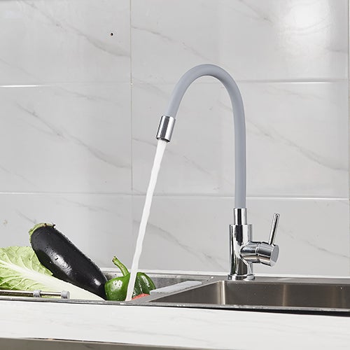 ROUSSEAU MITIGEUR EVIER ILO MEMOIRE FORME GRIS - 2