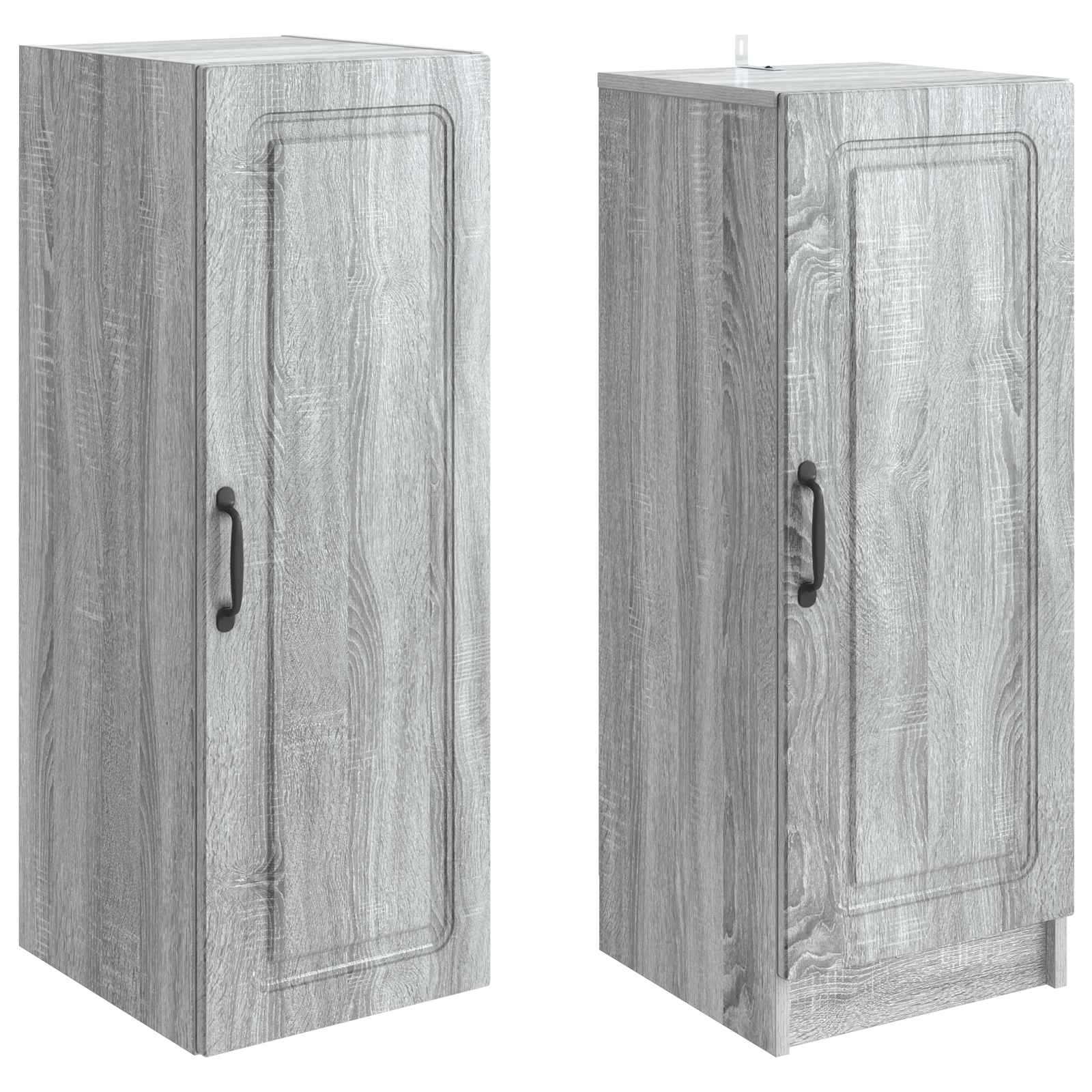 Juego de muebles de madera de ingeniería Sonoma Grey de 2 piezas ...