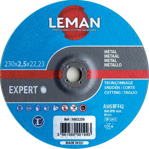 LEMAN1605125 DISCO CORTE METAL D.125X2.5.X22.23 OSA LEMAN | Leroy Merlin