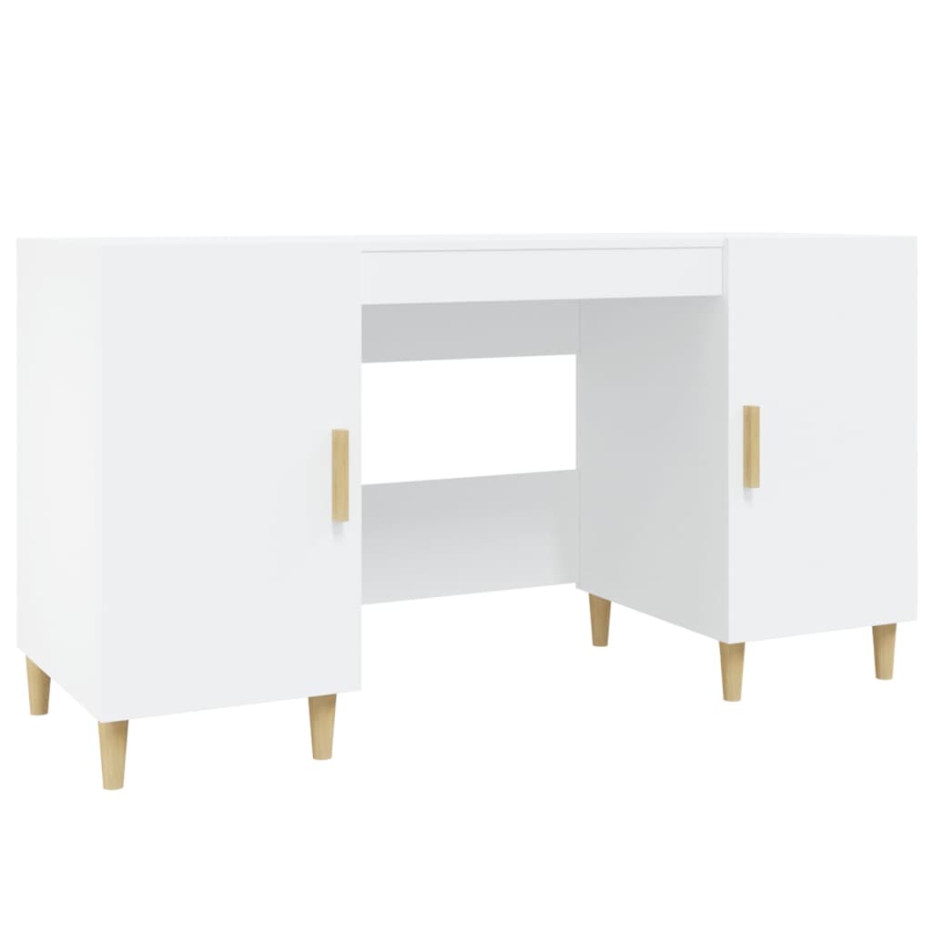 Bureau Blanc 140x50x75 cm Bois d'ingénierie - 2